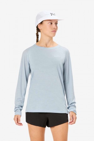 NNormal merino long sleeve t-shirt Blå | MAWIX0458